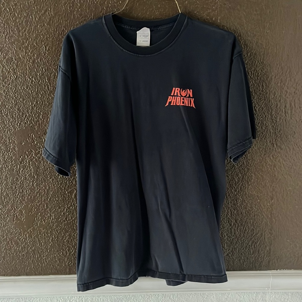 Black Iron Phoenix Short Sleeve Mens Tee, Size XL